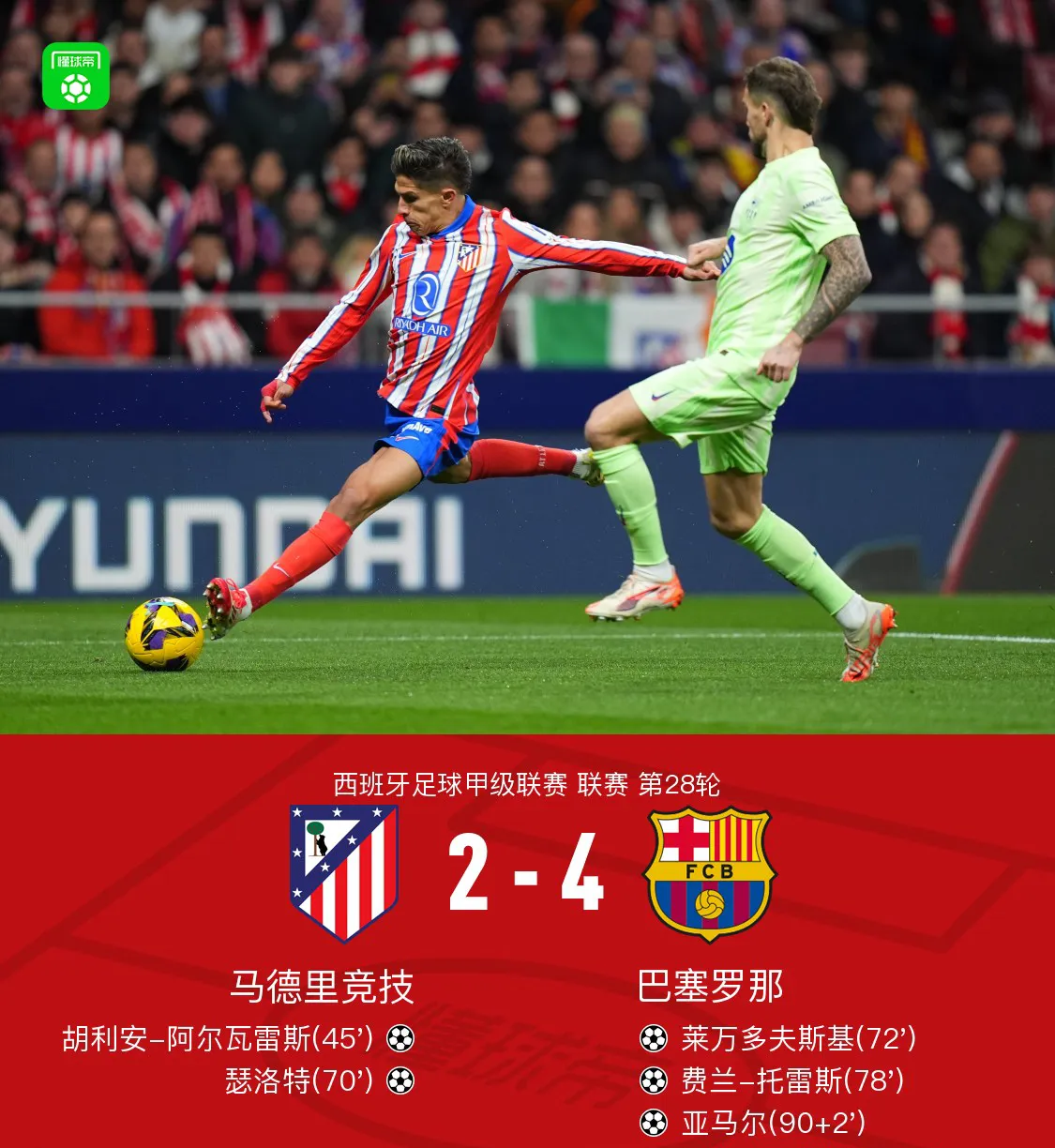 巴塞罗那不敌劲旅，西甲夺冠形势岌岌可危的简单介绍